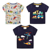 ✈️ High-Flying Style! Embroidered Aircraft Tee for Little Adventurers ☁️ - ThiGui